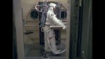 Shuttle: Astronaut Jeff Hoffman EMU walk thru in 11ft chamber